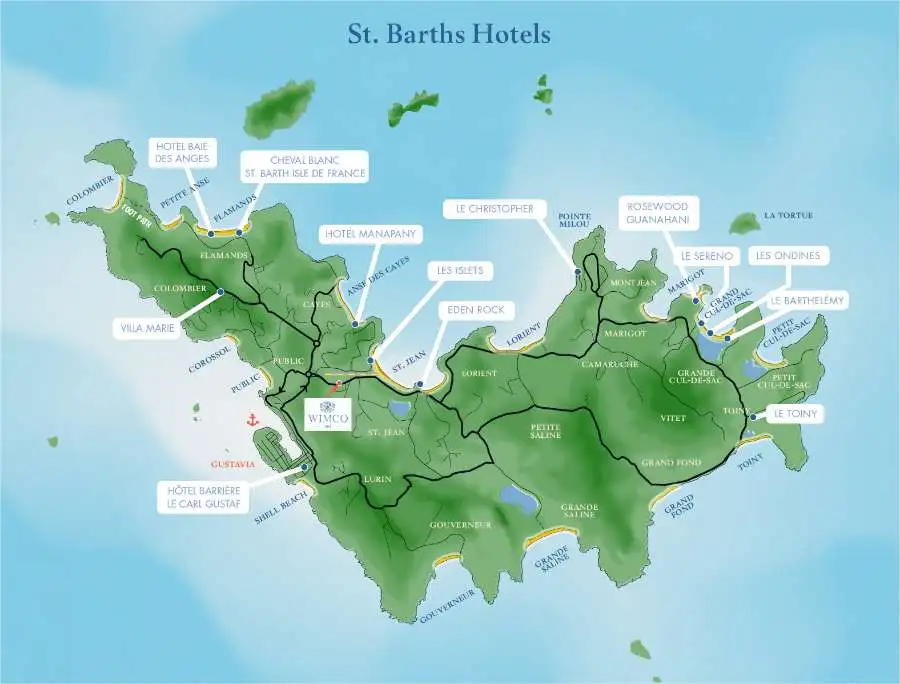 Wimco Villas Beach Map