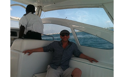 Ben on a Private Boat transfer from St. Martin to Anguilla!